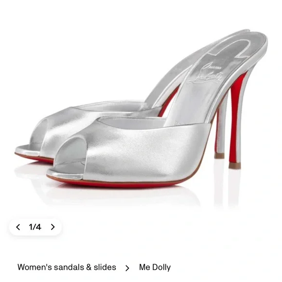 Christian Louboutin Silver Me Dolly - Picture 1 of 16